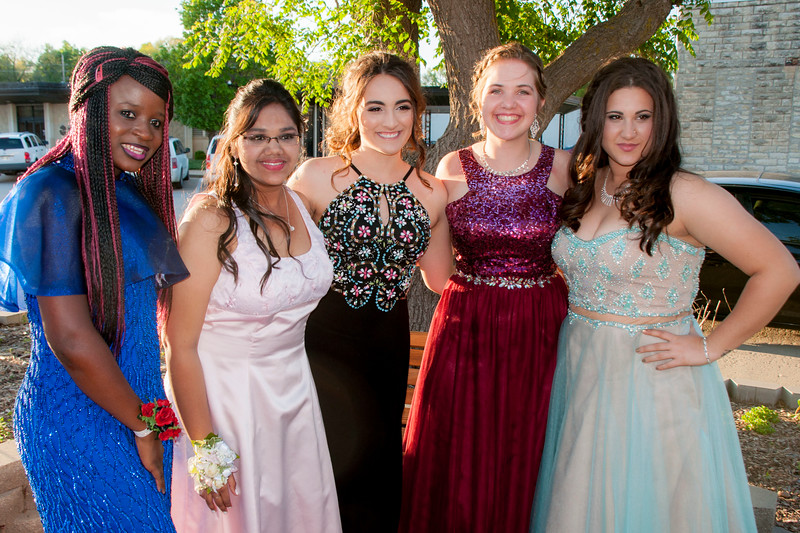 Academic Year in America (AYA) exchange students going to prom