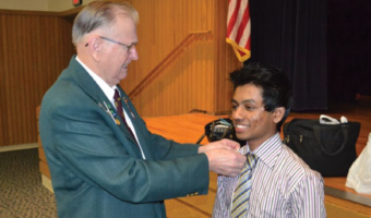 Imran is inducted into the Leo Club