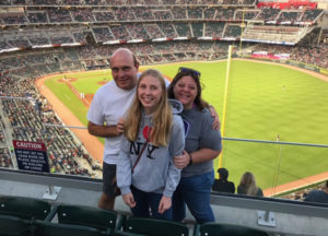 Me, Juli and my wife Melanie at a game during Hurricane Irma