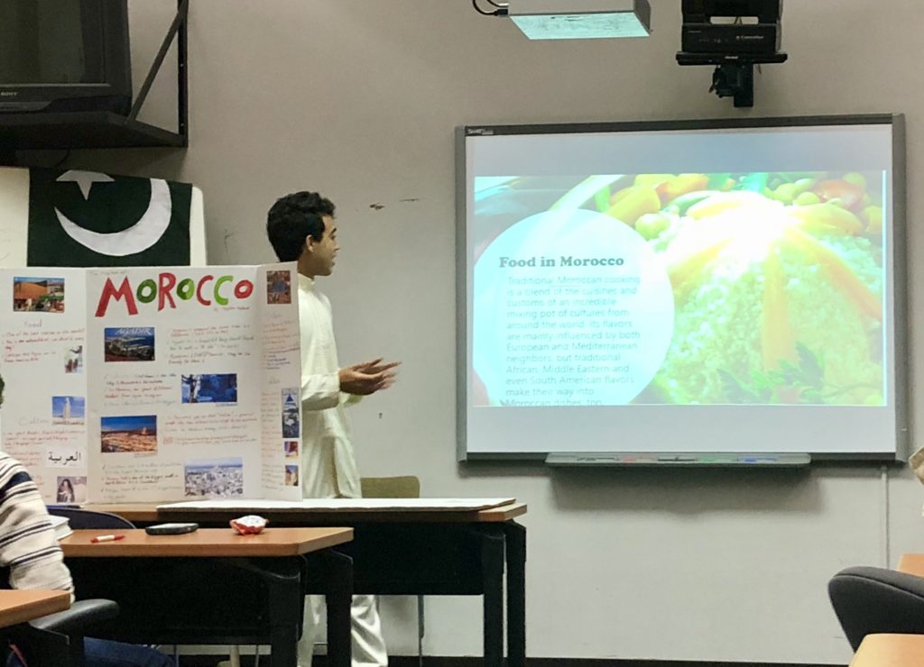 Haytam Teaches Class About Moroccan Culture During International Education Week 2018 | Academic Year in America (AYA)