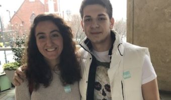 Exchange Students Mikayel from Armenia and Aslihan from Turkey Stand Together During Exchange Year in North Carolina | Academic Year in America (AYA)