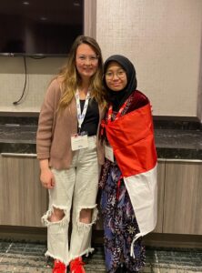 Ashleigh Caws with KL-YES Program student from Indonesia