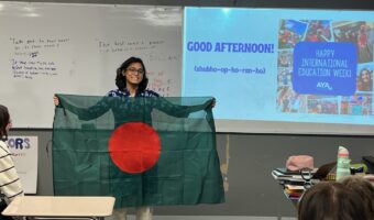 AYA Exchange Student Areeba from Bangladesh (YES Program) hosted in Idaho during International Education Week