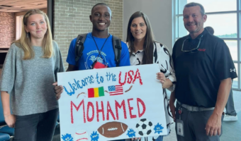 YES Student Mohamed Student Speaker with Host family