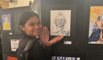 aya high school exchange student from indonesia with art project in south carolina
