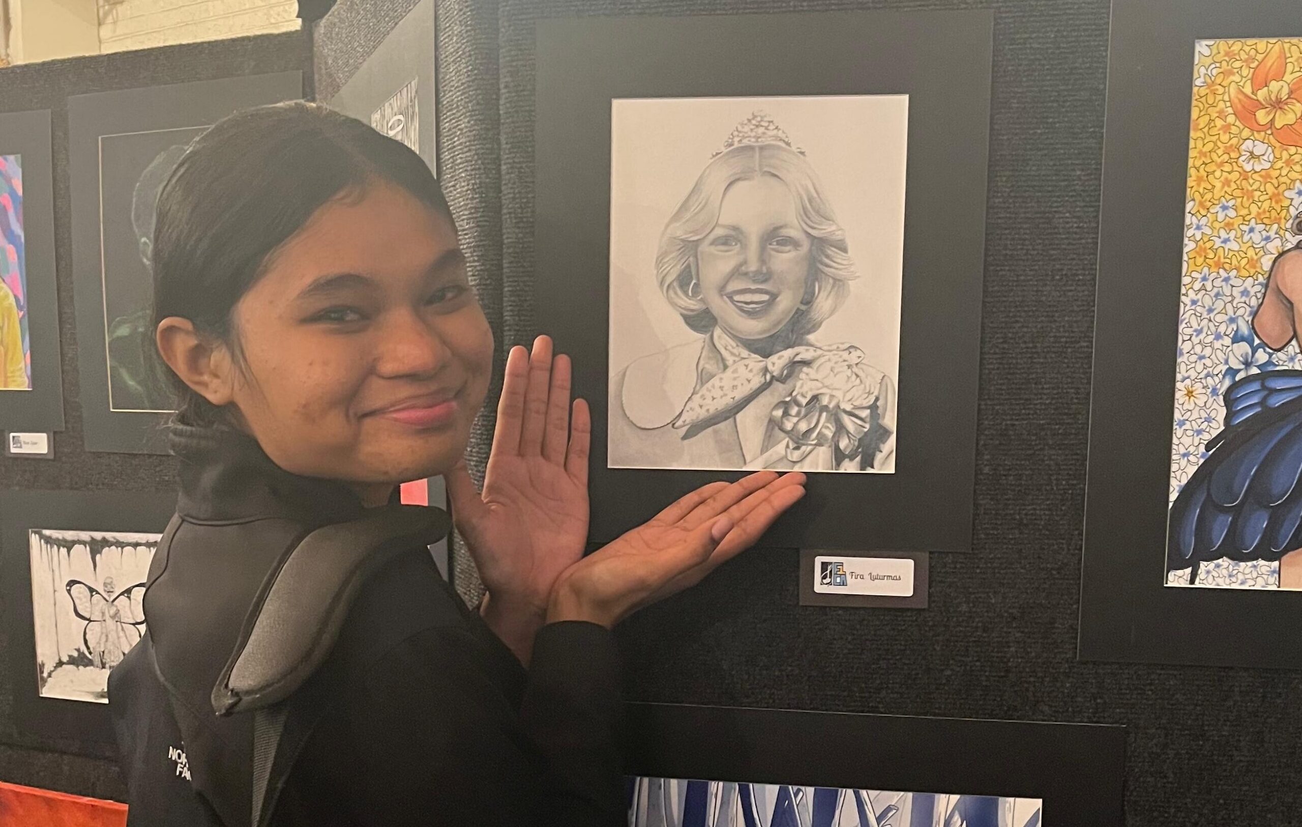 aya high school exchange student from indonesia with art project in south carolina