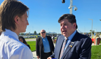 AYA Student Abel Meets Governor JB Pritzker